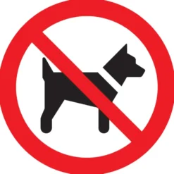 Pickup bord verboden voor honden Ø 18 cm