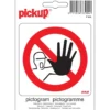 Pickup Pictogram 10x10cm Verboden voor onbevoegden