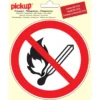 Pickup pictrogram verboden voor vuur vlam roken Ø 15 cm
