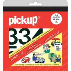 Pickup plakcijfers 0-9 Helvetica zwart 40 mm