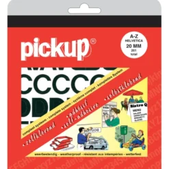 Pickup plakletter A-Z zwart 20 mm