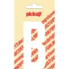 Pickup plakletter B wit mat 90 mm