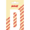 Pickup plakletter D wit mat 90 mm