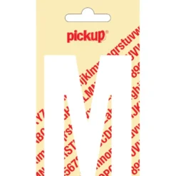 Pickup plakletter M wit mat 90 mm