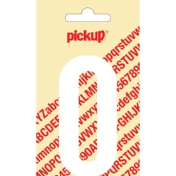 Pickup plakletter O wit mat 90 mm