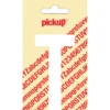 Pickup plakletter T wit mat 90 mm