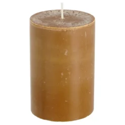 Pilaar kaars donkerbruin - h10xd6,8cm