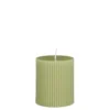 Pilaar kaars licht groen - h8xd7cm