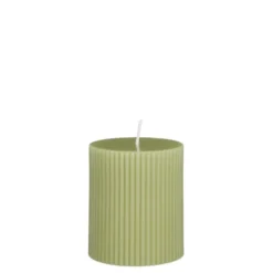 Pilaar kaars licht groen - h8xd7cm