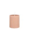 Pilaar kaars licht roze - h8xd7cm