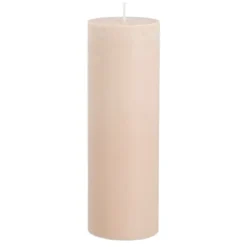 Pilaar kaars lichtroze- h20xd6,8cm