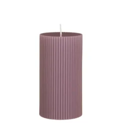 Pilaar kaars lila - h13xd7cm