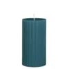 Pilaar kaars paraffine blauw - h13xd7cm
