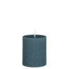 Pilaar kaars paraffine blauw - h8xd7cm