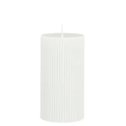 Pilaar kaars paraffine wit - h13xd7cm