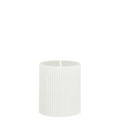 Pilaar kaars paraffine wit - h8xd7cm