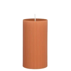 Pilaar kaars roze - h13xd7cm