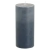 Pilaar kaars stearine blauw - h15xd6,8cm