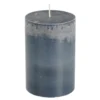Pilaar kaars stearine blauw - h10xd6,8cm
