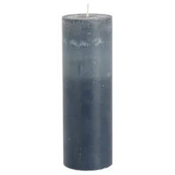 Pilaar kaars stearine blauw- h20xd6,8cm