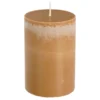 Pilaar kaars stearine bruin - h10xd6,8cm