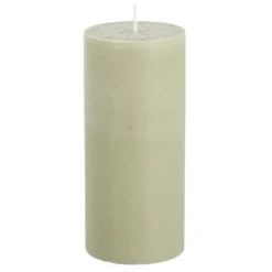 Pilaar kaars stearine lichtgroen - h15xd6,8cm