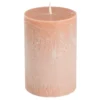 Pilaar kaars stearine roze - h10xd6,8cm