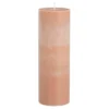 Pilaar kaars stearine roze - h20xd6,8cm