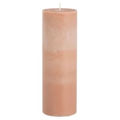 Pilaar kaars stearine roze - h20xd6,8cm