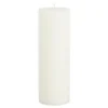 Pilaar kaars stearine wit - h20xd6,8cm