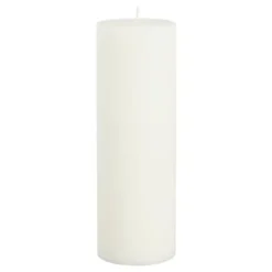 Pilaar kaars stearine wit - h20xd6,8cm