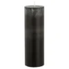 Pilaar kaars stearine zwart- h20xd6,8cm