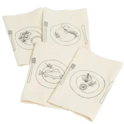 Placemat beige 4 stuks - l48xb33cm
