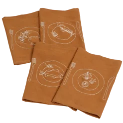 Placemat bruin 4 stuks - l48xb33cm