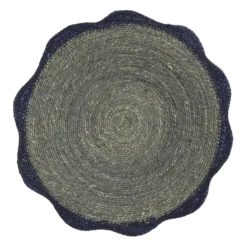 Placemat zeegras blauw - d38cm