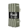 Plaid streep d.groen - l180xb130cm
