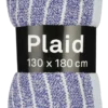 Plaid streep l.blauw - l180xb130cm