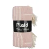 Plaid streep l.roze - l180xb130cm