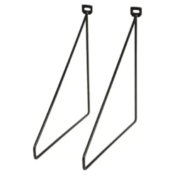 Duraline Plankdrager dun metaal zwart 2 stuks Outlet