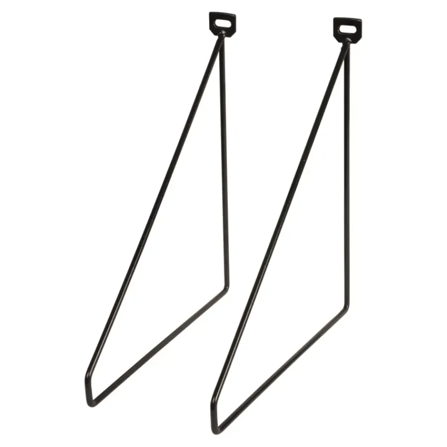 Duraline Plankdrager dun metaal zwart 2 stuks Outlet