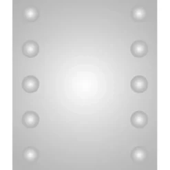 Plieger basic spiegel met verticaal 2-zijdig 5 rondjes verlichting 60 x 80 cm