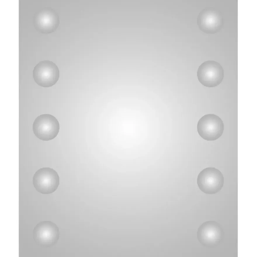 Plieger basic spiegel met verticaal 2-zijdig 5 rondjes verlichting 60 x 80 cm