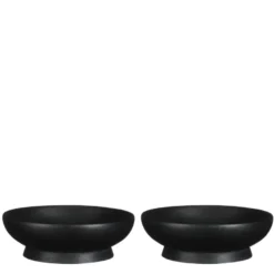 Pompeo Schaal - 2 Stuks - H5 x ø16 cm - Zwart