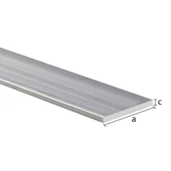 Profiel plat aluminium brut 40x3x1000mm