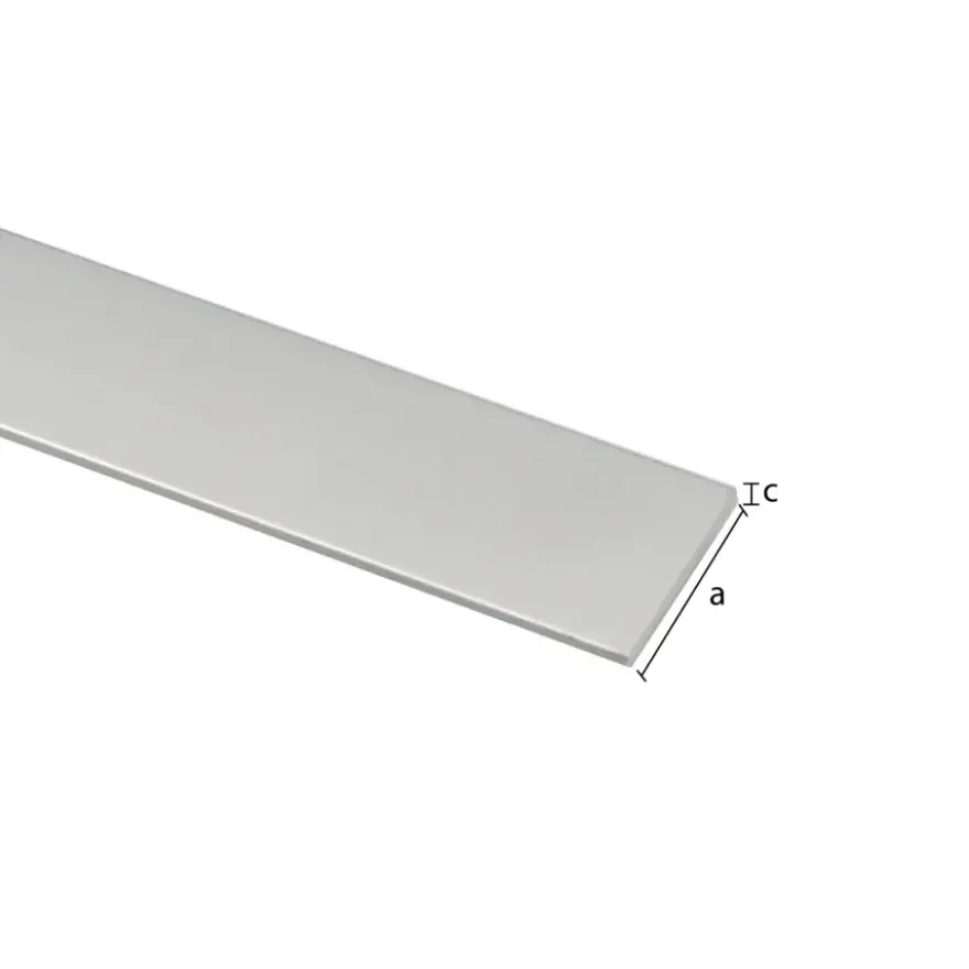 Profiel plat aluminium zilver 30x2x2000mm