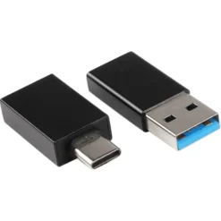 Q-link adapter 1x USB-C/A en 1x USB-A/C zwart Hot