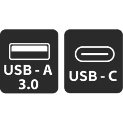 Q-link adapter 1x USB-C/A en 1x USB-A/C zwart Hot