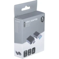 Q-link adapter 1x USB-C/A en 1x USB-A/C zwart Hot
