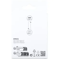 Q-link adapter 1x USB-C/A en 1x USB-A/C zwart Hot