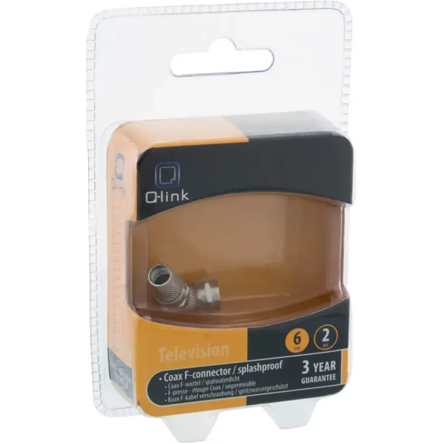 Q-link coax F-wartel waterdicht 6 mm 2 stuks Outlet
